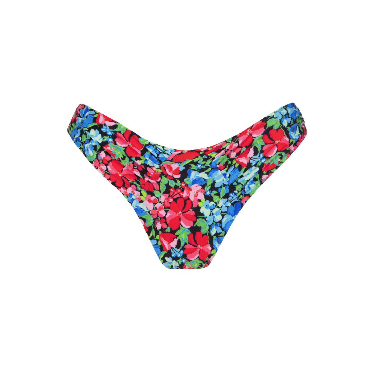 Bas maillot slip de bain échancré taille basse Napoli bleu, LISCA