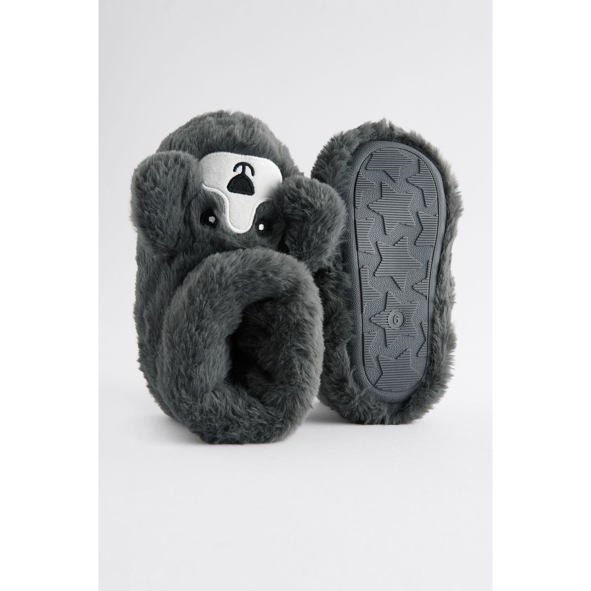 Chaussons style bottines chien gris, NEXT