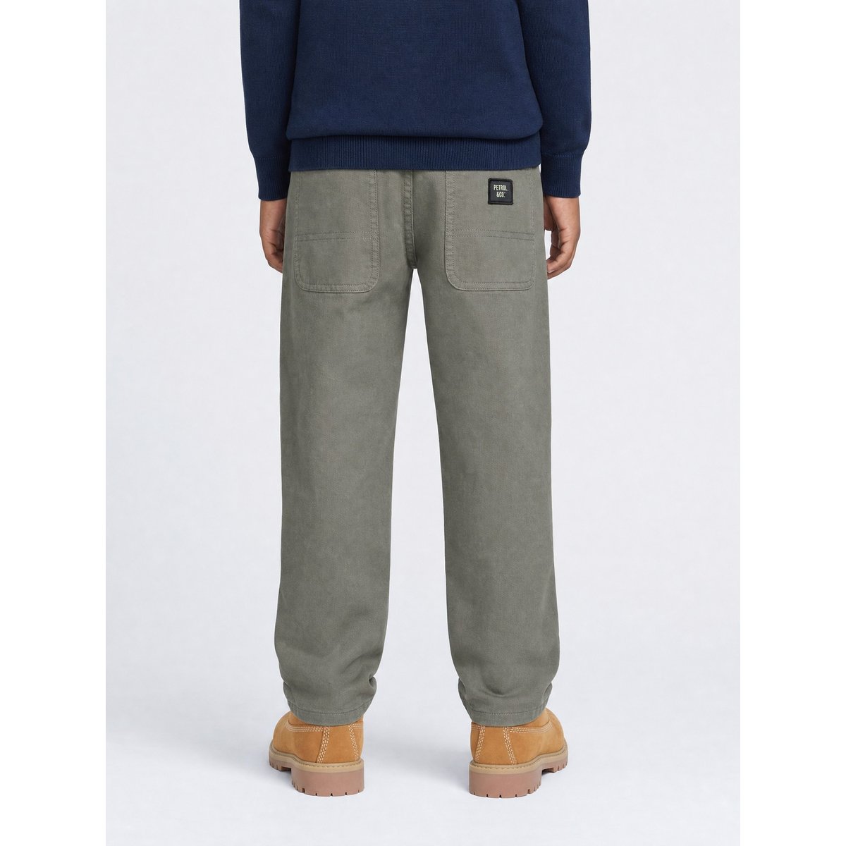 Pantalon large lenox en velours côtelé gris beluga, PETROL INDUSTRIES