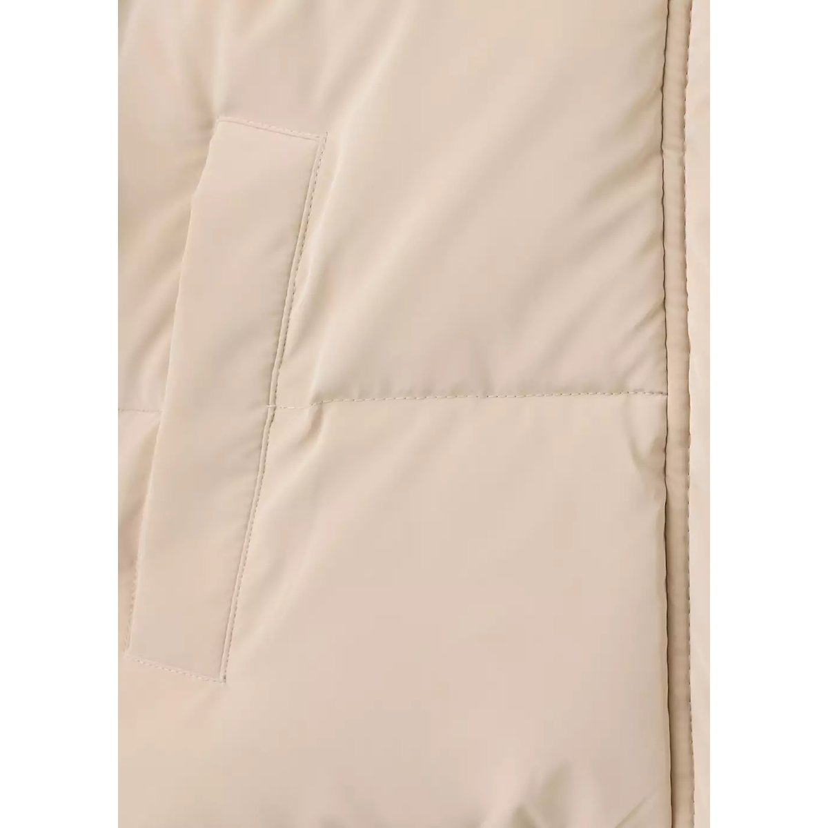 Anorak court matelassé beige, MANGO TEEN