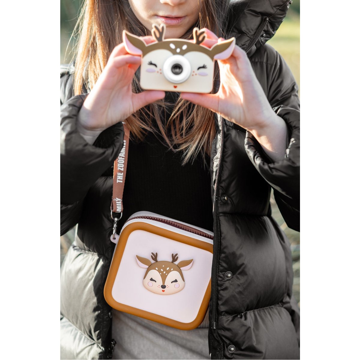 Sac en silicone Cerf marron, THE ZOOFAMILY