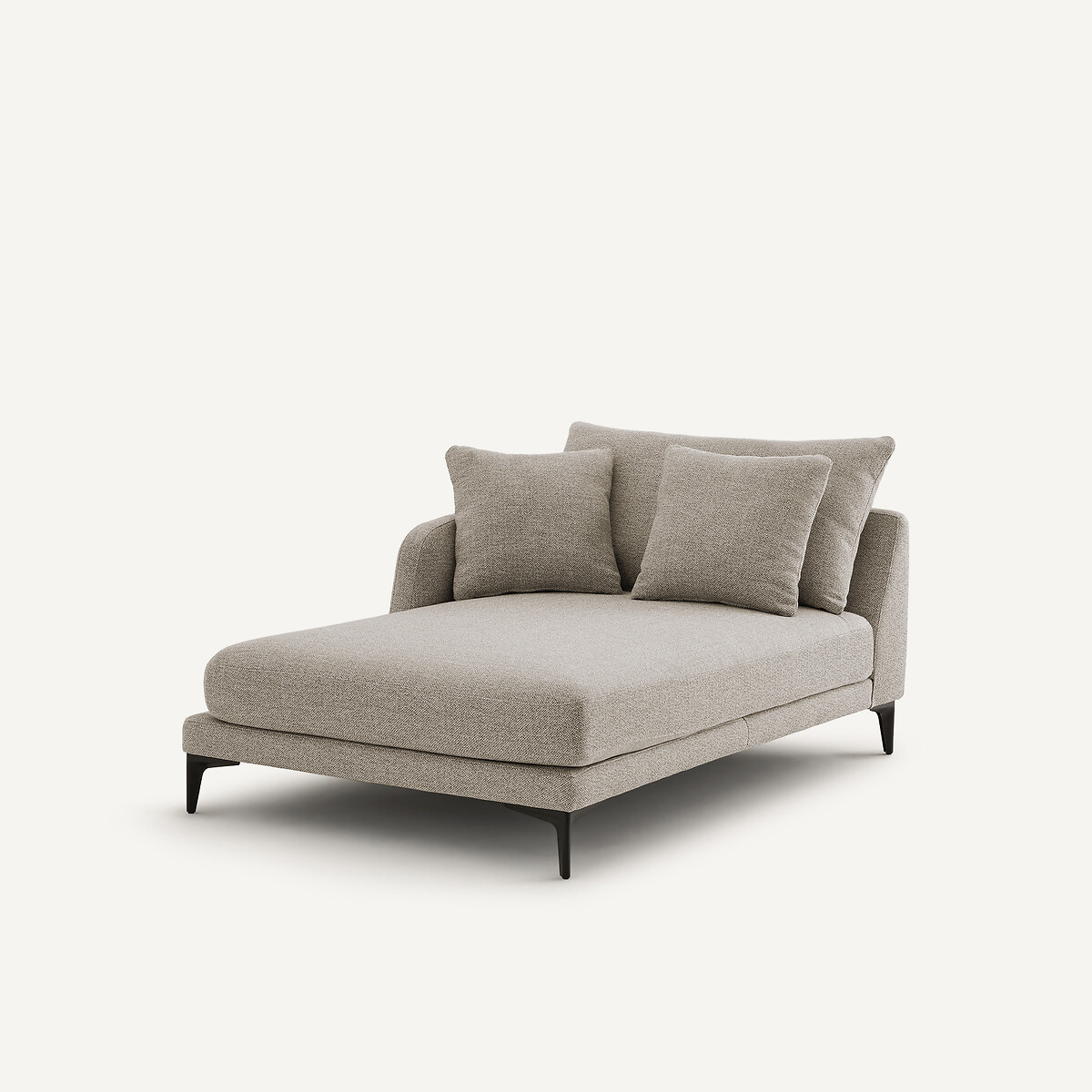 Méridienne en mélange texturé, MODERNISTE beige, EMMANUEL GALLINA X AM.PM
