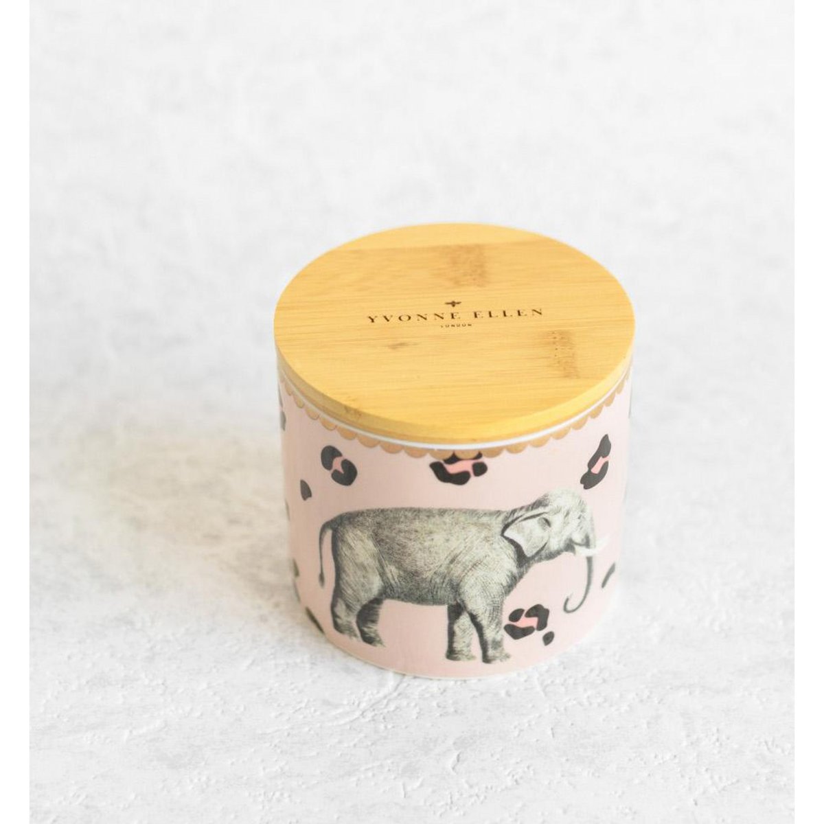 Pot Hermétique Elephant 9 cm multicolor , détails bords dorés, YVONNE ELLEN