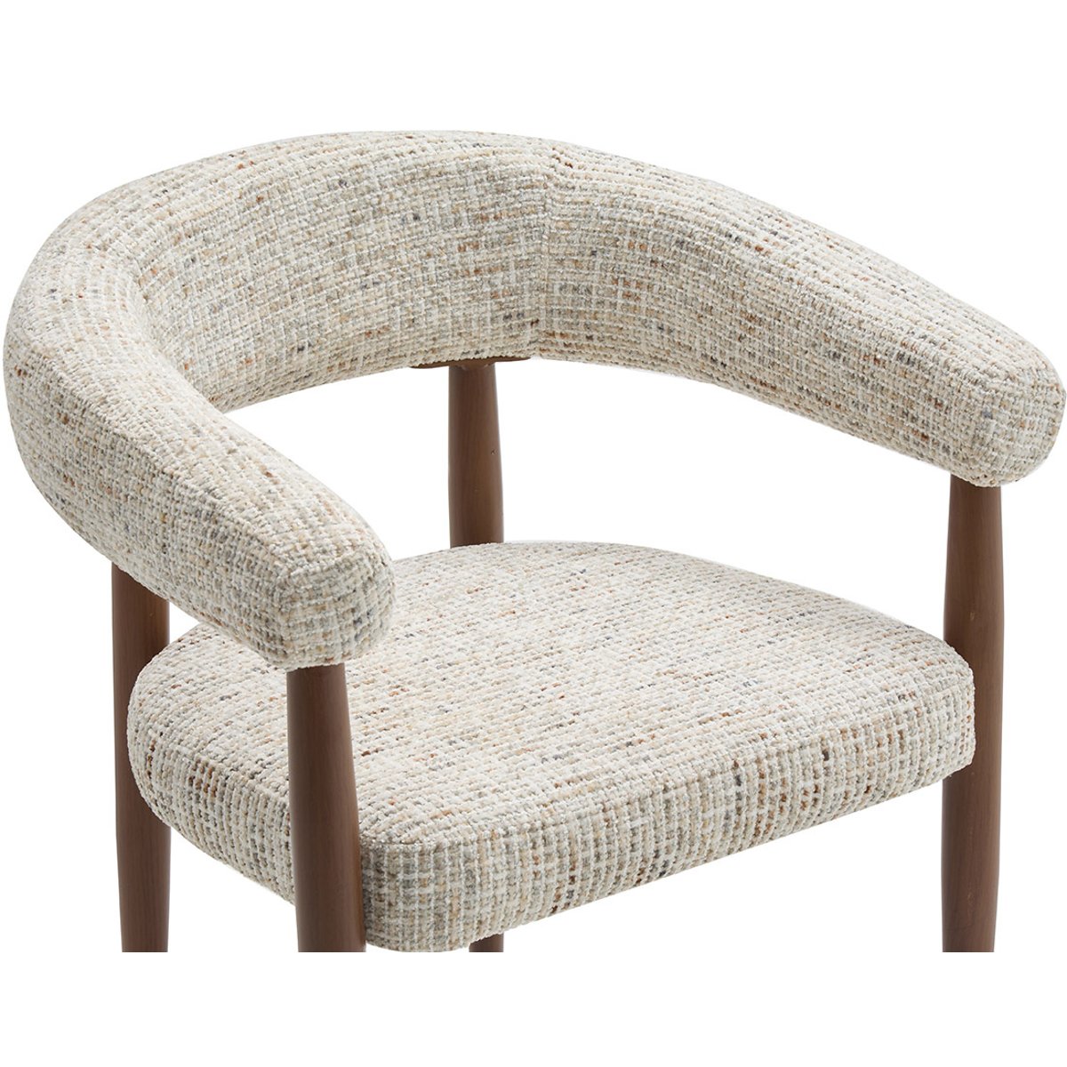 Lot de 2 fauteuils en tissu moucheté, NOUR beige, BEST MOBILIER