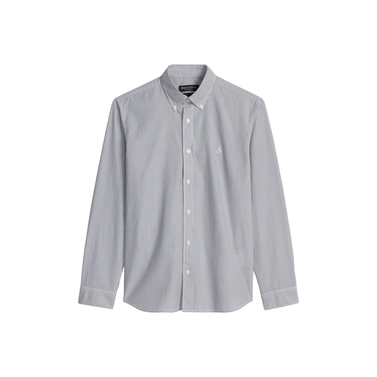 Chemise regular en popeline de coton bio gris, MARC O'POLO