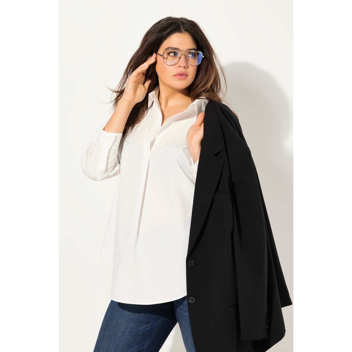Chemisier oversize blanc cassé, ULLA POPKEN