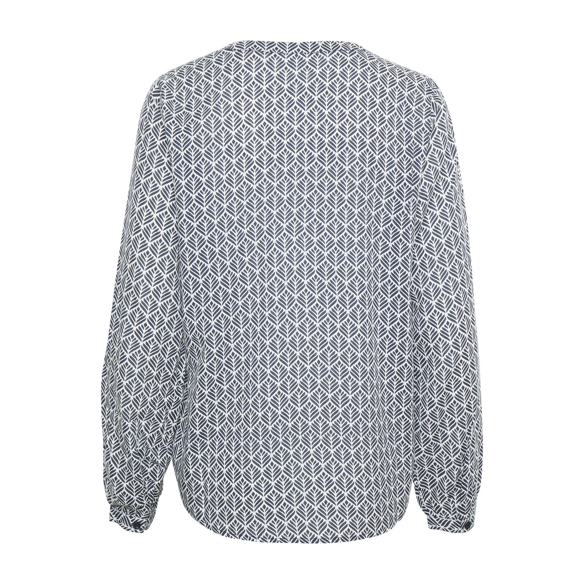 Blouse with long sleeve bleu blanc midnight marine/chalk fan, KAFFE