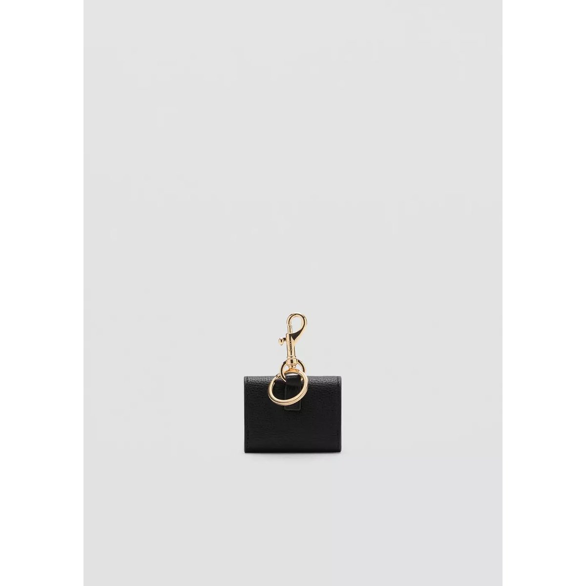 Porte-clés mini sac à rabat noir, MANGO