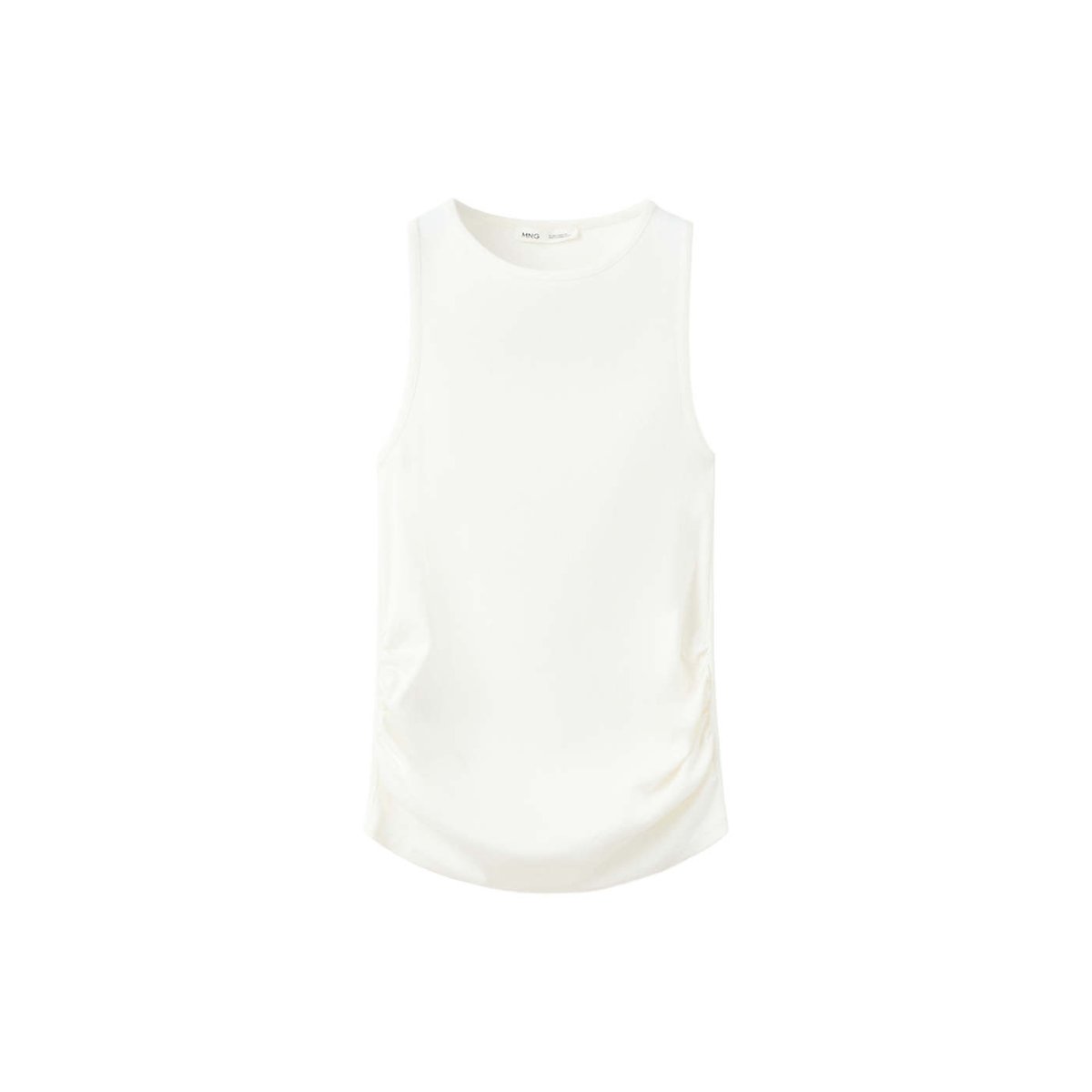 Top détail froncé blanc, MANGO