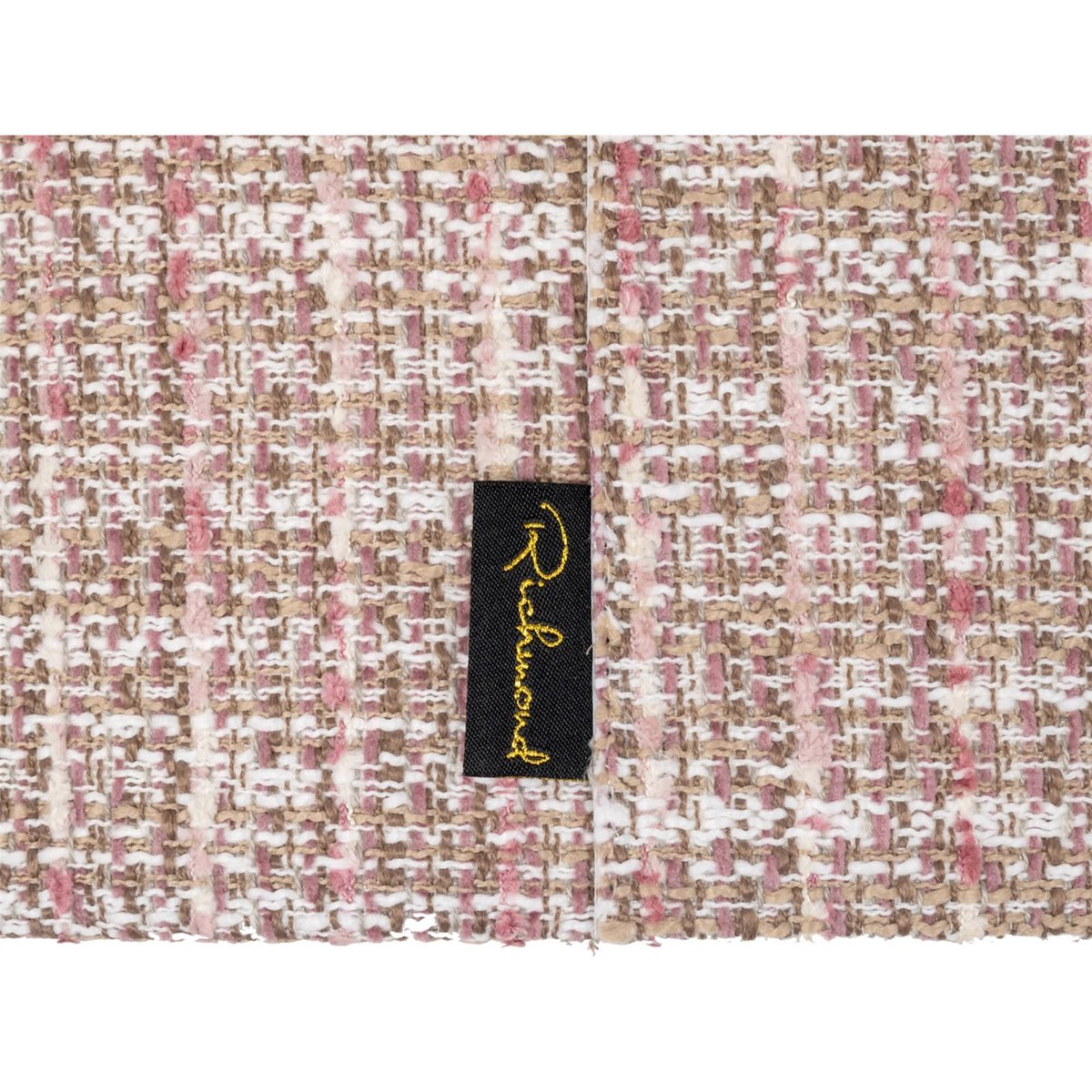 Abat-jour rond en tissu tissé rose texturé tendance, RECOLLECTION
