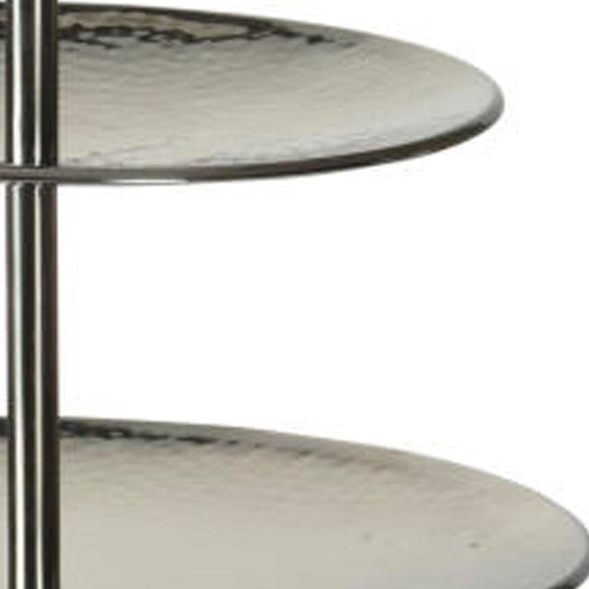 Plat de présentation 3 étages en inox martelé 25x25x36.5cm chrome/inox, WADIGA