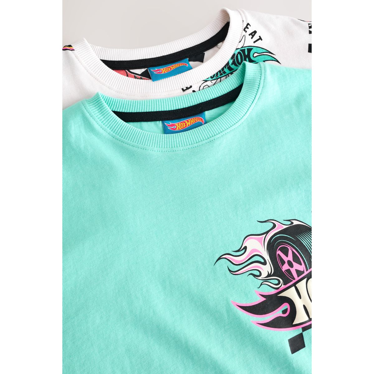 Pyjama court hot wheels, lot de 2 bleu/crème, NEXT