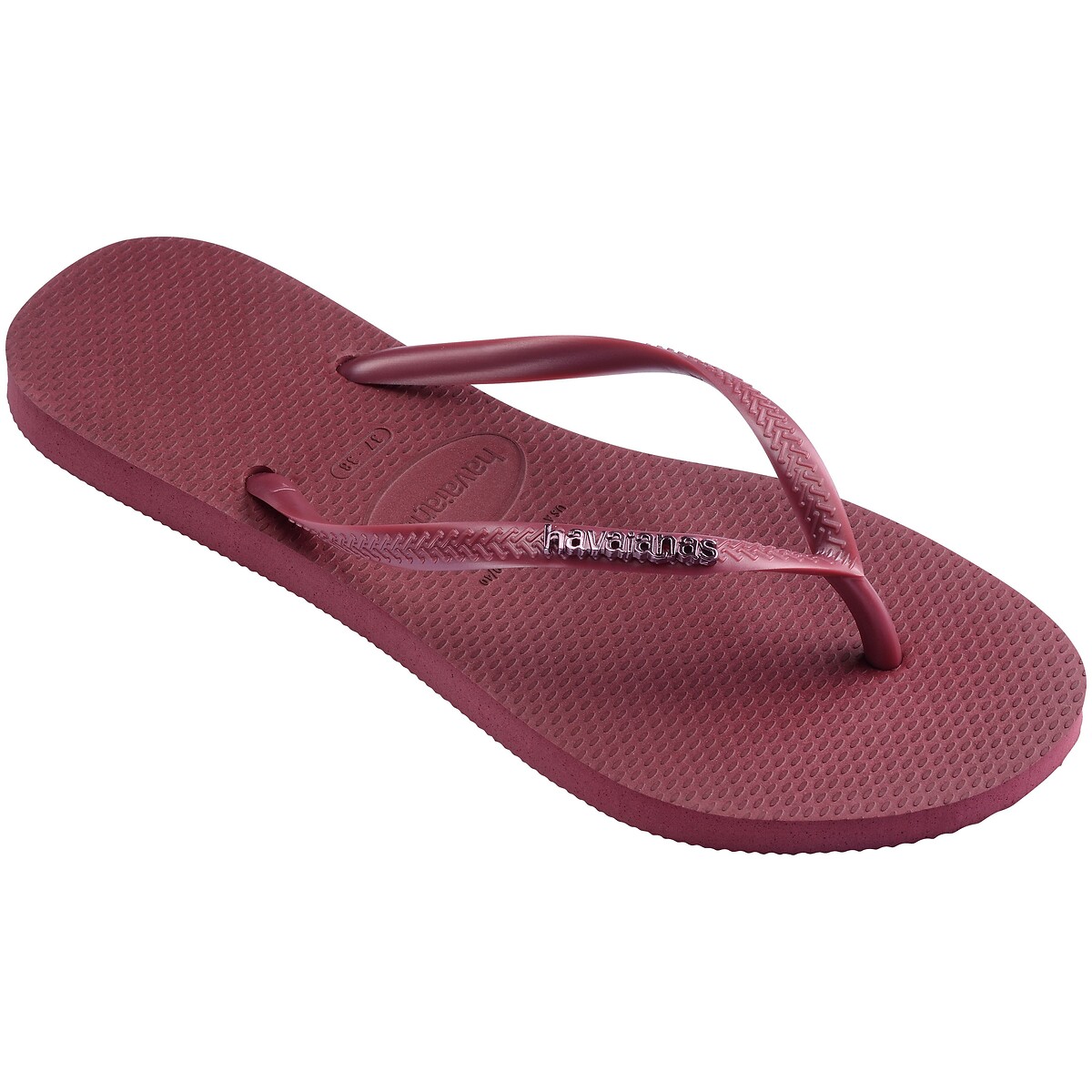 Teenslippers HAV SLIM LOGO METALLIC bordeaux , HAVAIANAS
