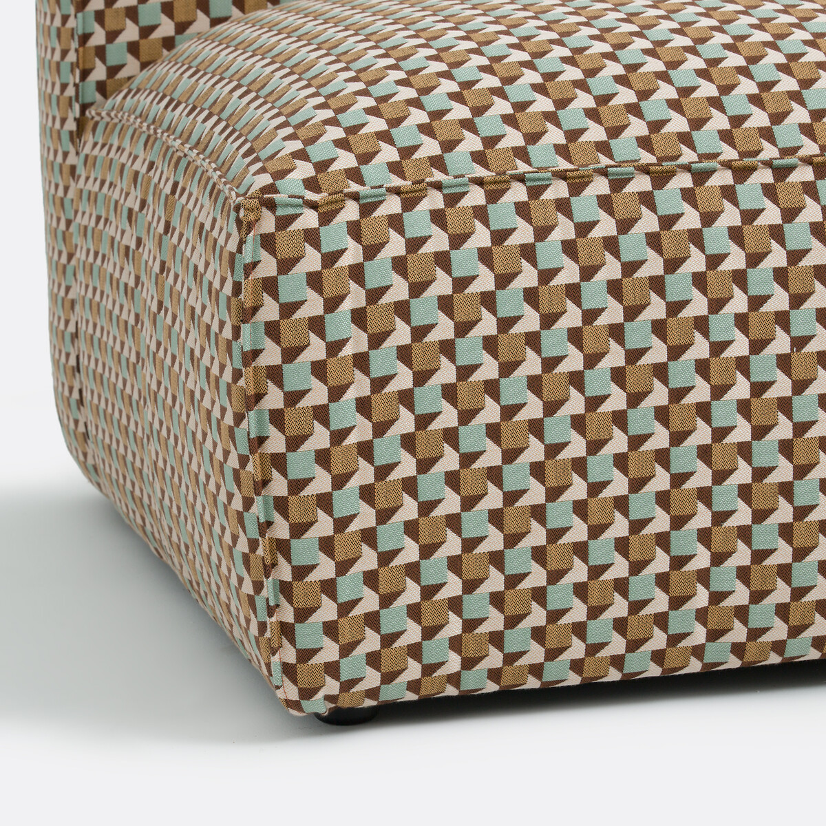 Elément chauffeuse pour canapé modulable, en jacquard Origami, SEVEN jacquard géométrique , LA REDOUTE INTERIEURS