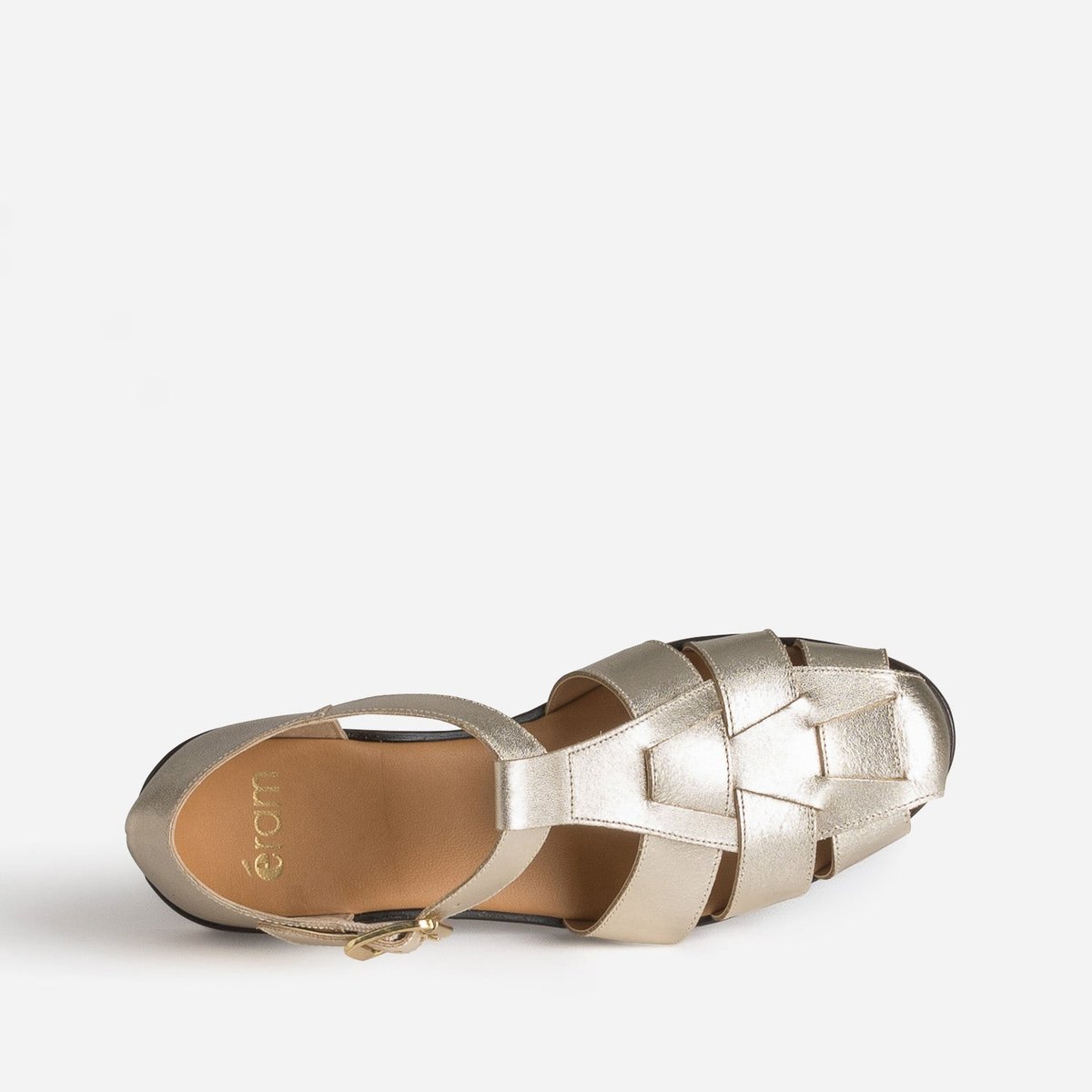 Sandale Plate en cuir SAFIA or, ERAM