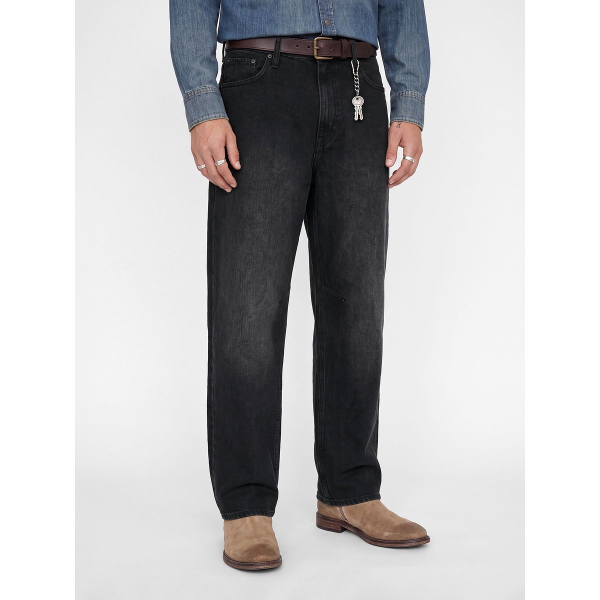 Jean Baggy Fit black denim 1, JACK & JONES