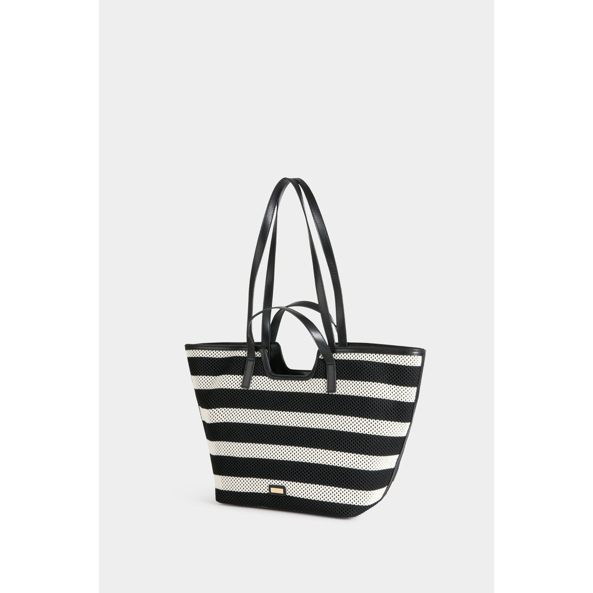 Sac cabas tissé blanc, MORGAN