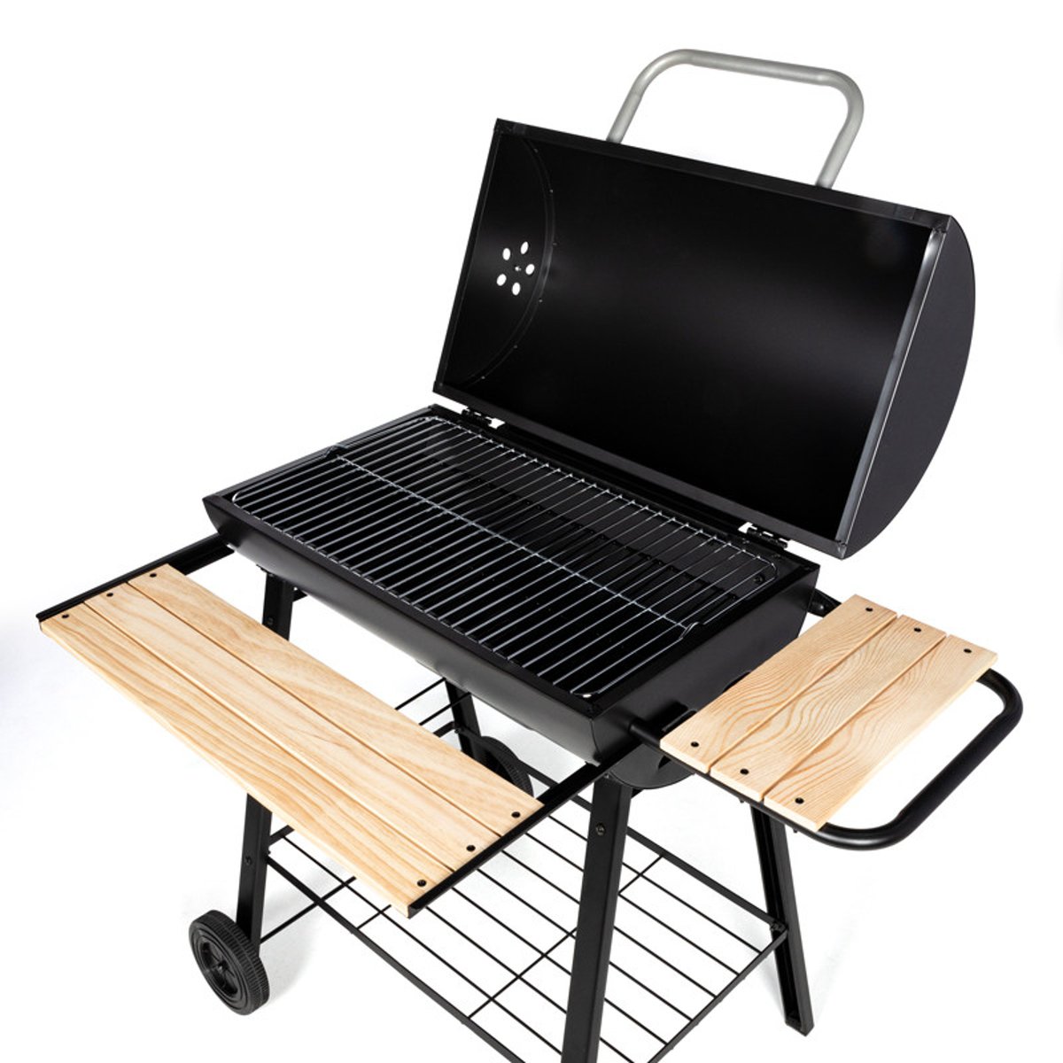 Barbecue à charbon avec couvercle noir, SOMAGIC