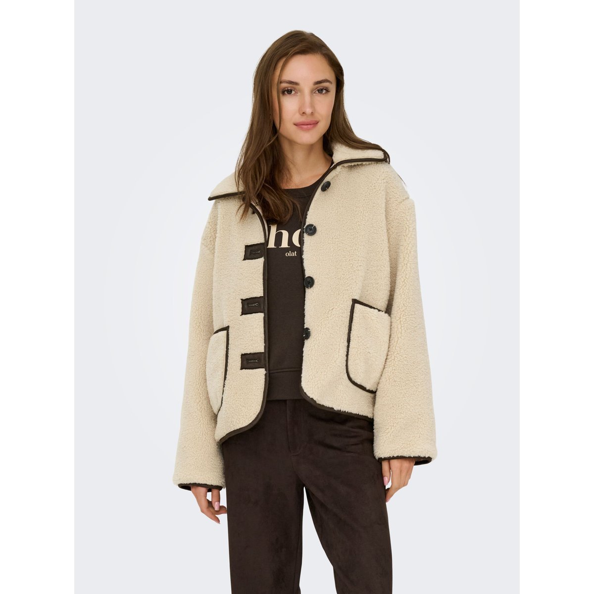 Manteau En Peluche beige, JDY