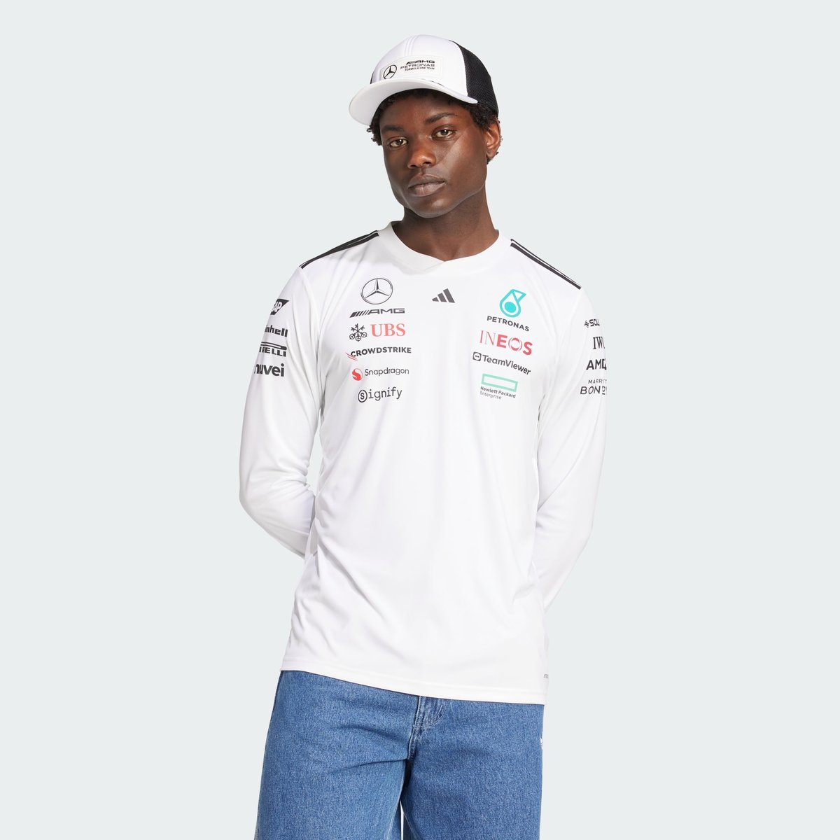 Maillot Pilote Mercedes - Amg Petronas Formula One Team Maillot Pilote Mercedes - Amg Petronas Formula One Team white / black, adidas Performance