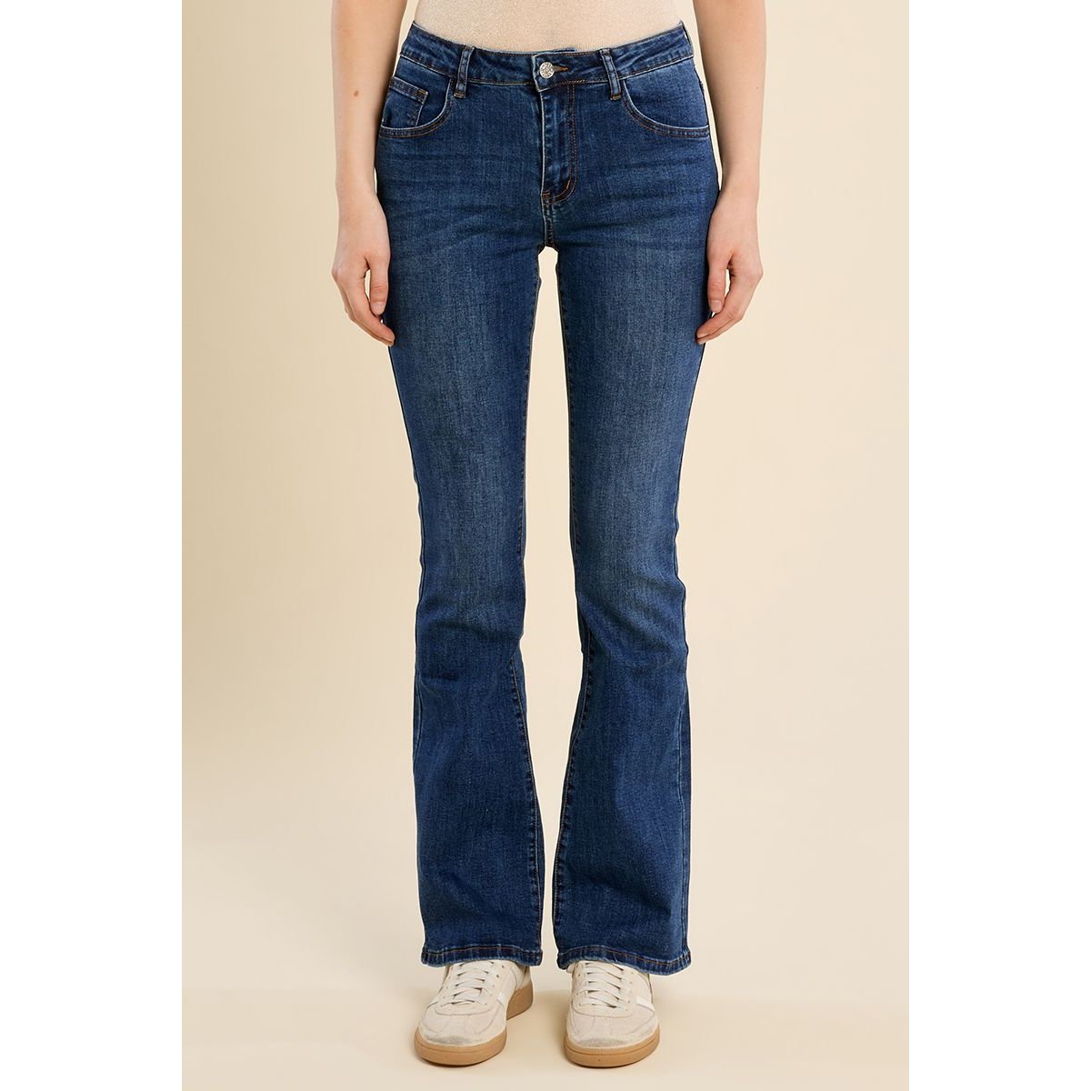 Jean boot‑cut taille haute brut denim, MOLLY BRACKEN