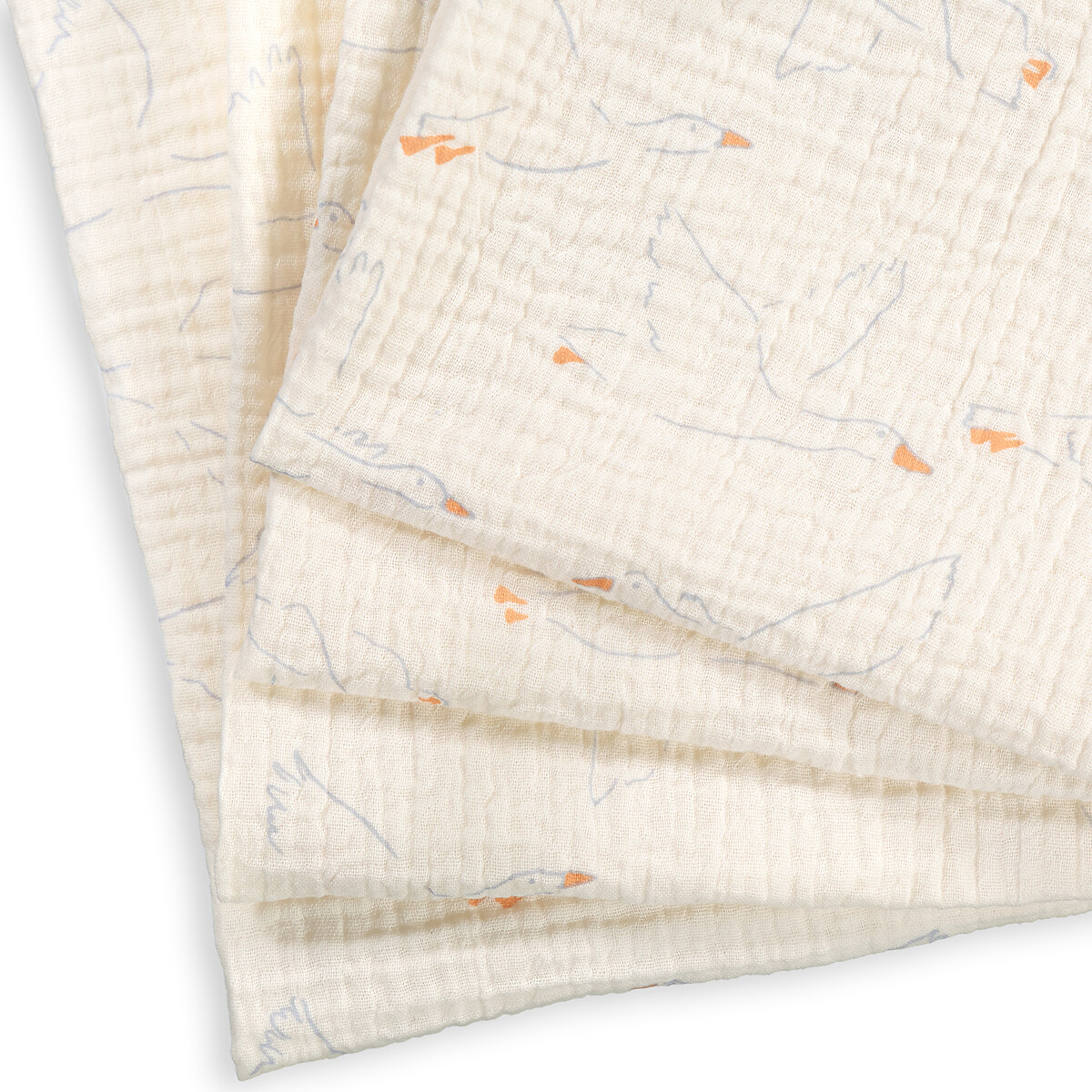 Set of 4 Wildoy cotton muslin squares printed, LA REDOUTE INTERIEURS