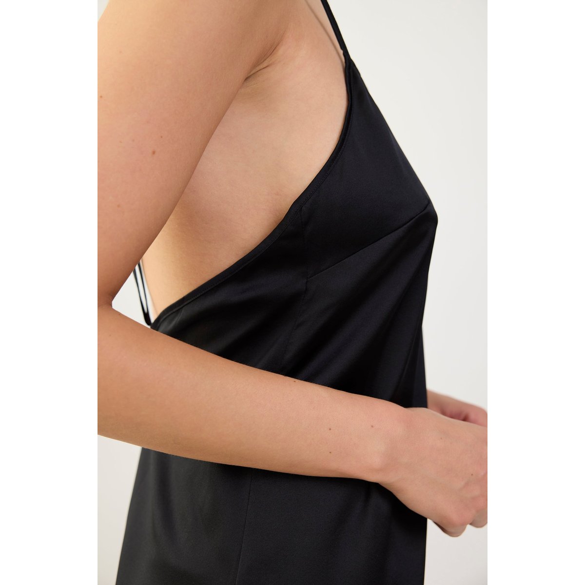 Nuisette en soie SILK'N LACE noir, MAISON LEJABY