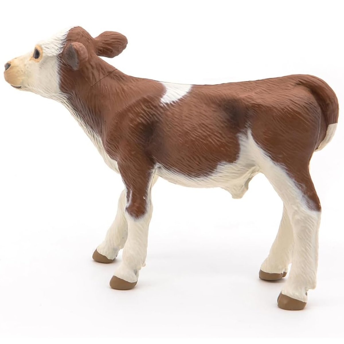 Figurine veau Simmental marron, PAPO