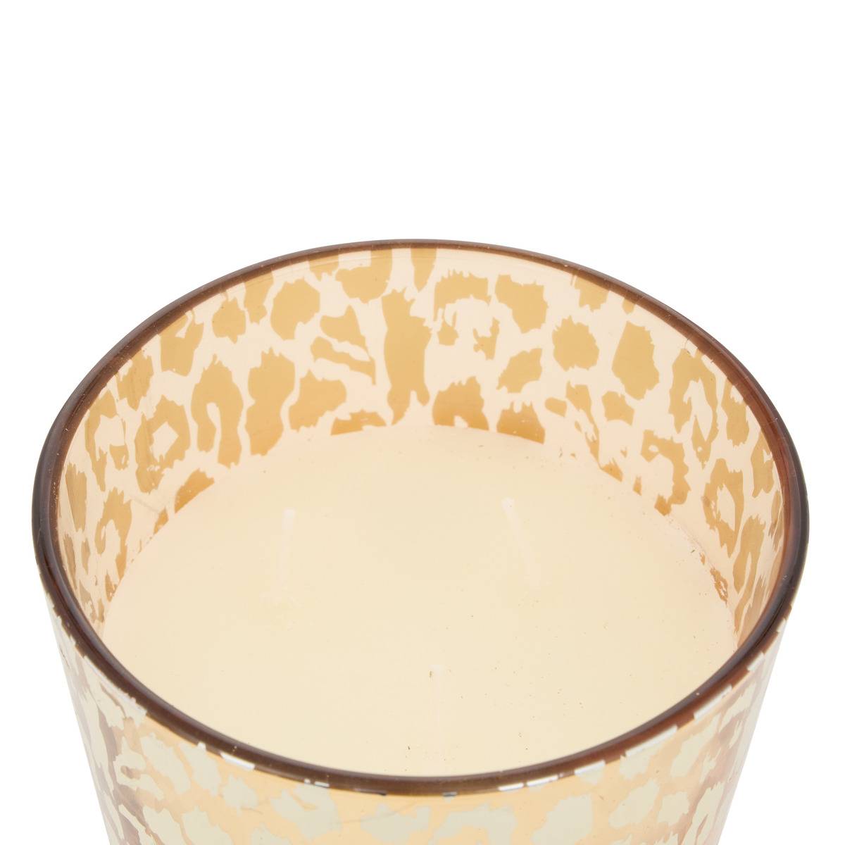 Bougie parfumée léopard doré 485 g bronze, FEERIC LIGHTS & CHRISTMAS