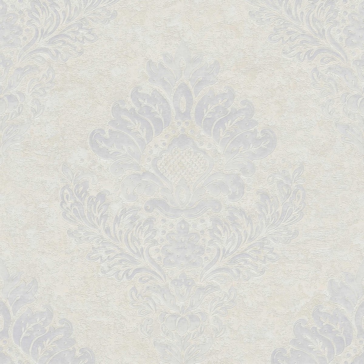Papier peint baroque damassé gris perle, HOME MAISON