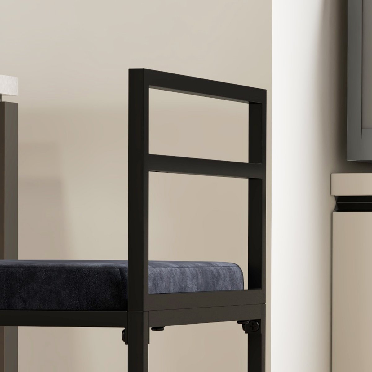 Tabouret de bar Acier Noir noir, HOMCOM