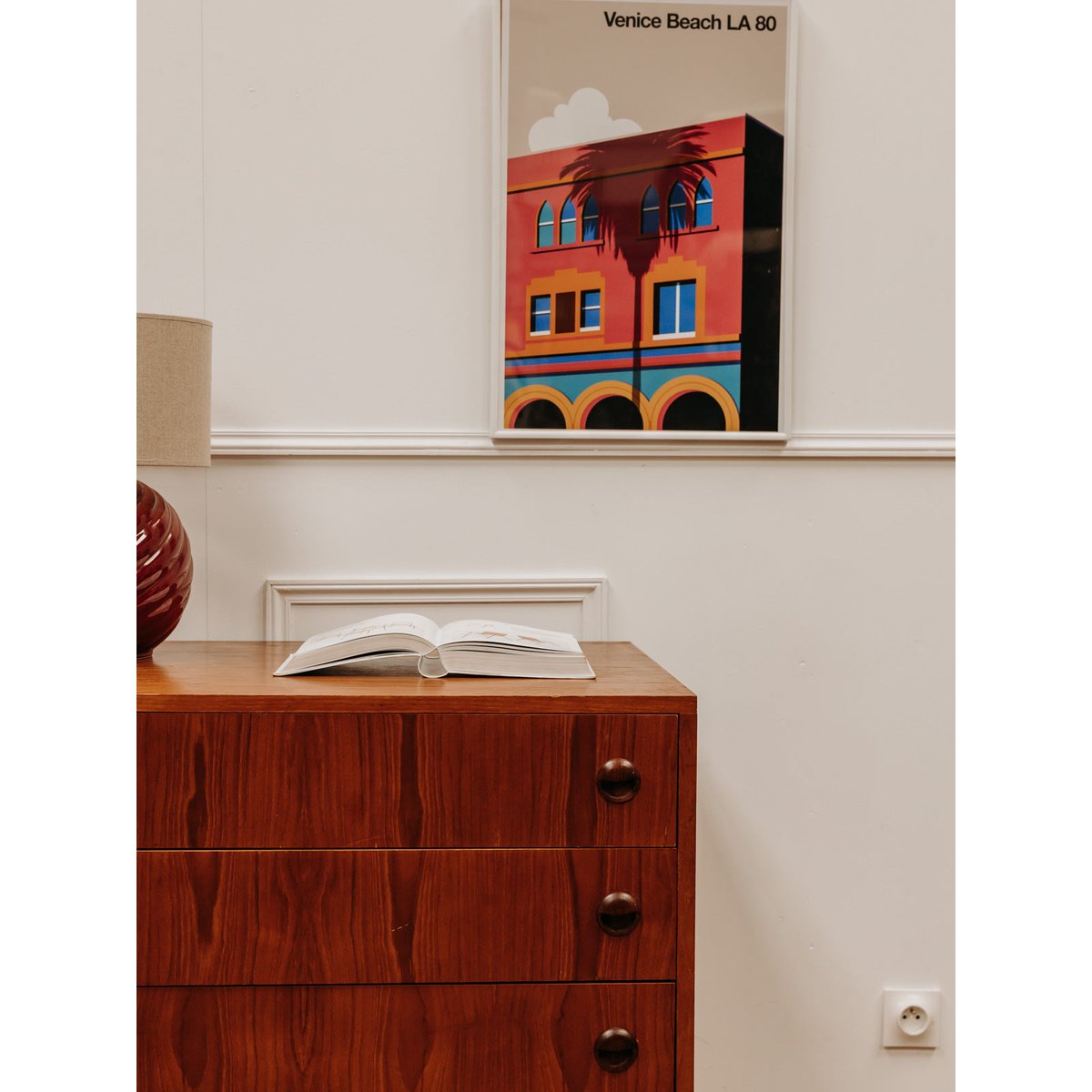 Grande commode scandinave Olga N°314 - Bon état bois, DEBONGOUT