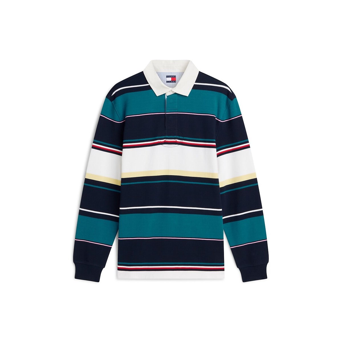 Long Sleeve Polo Shirt navy blue, TOMMY JEANS