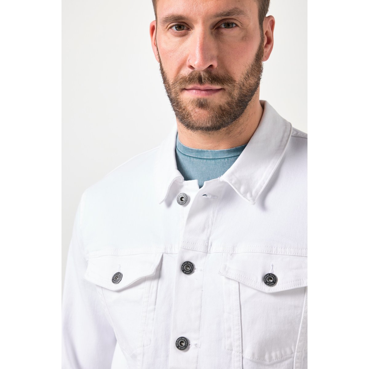 Veste en jean denim blanc, JP1880