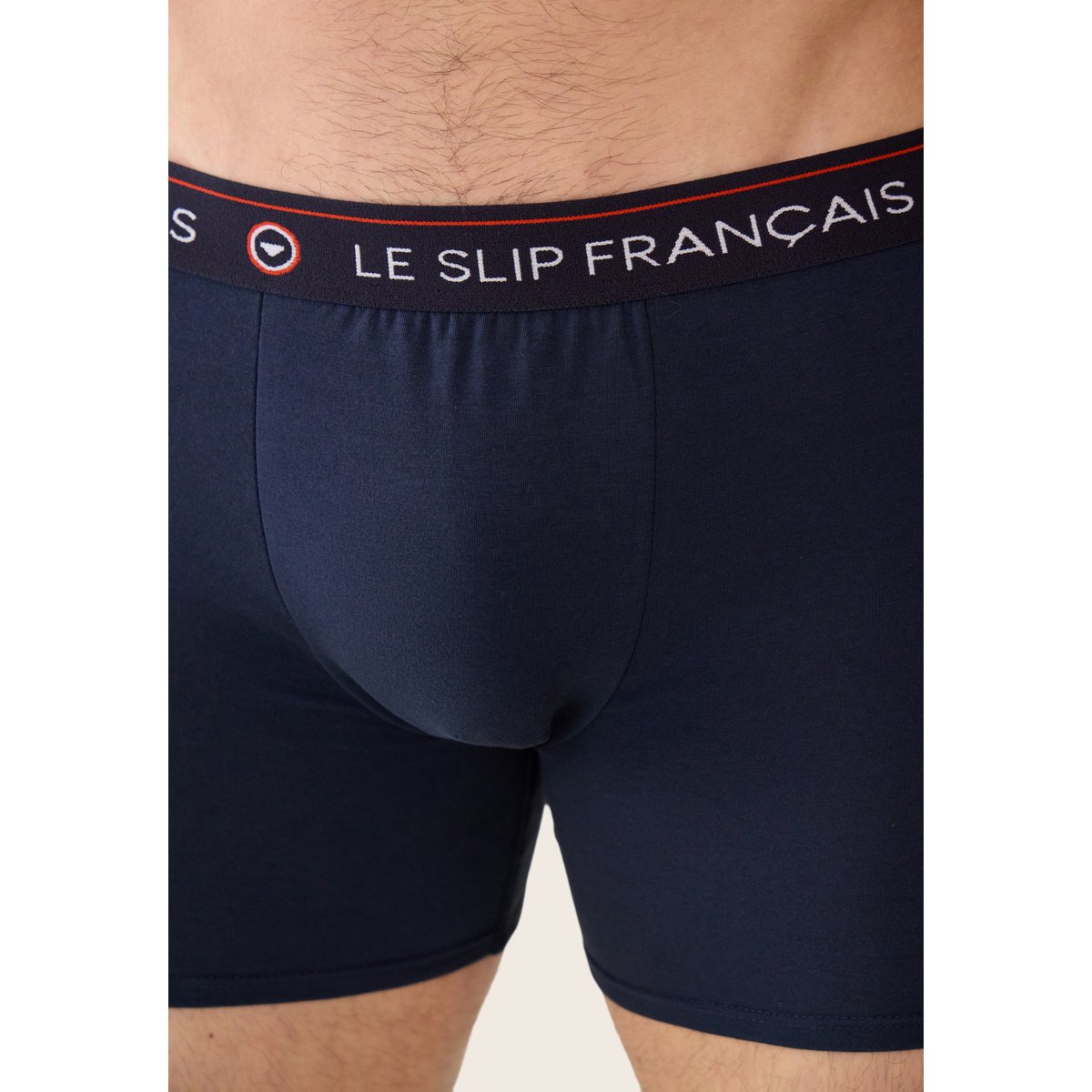 Lot de 7 boxers longs en coton Redoutable marine, LE SLIP FRANCAIS