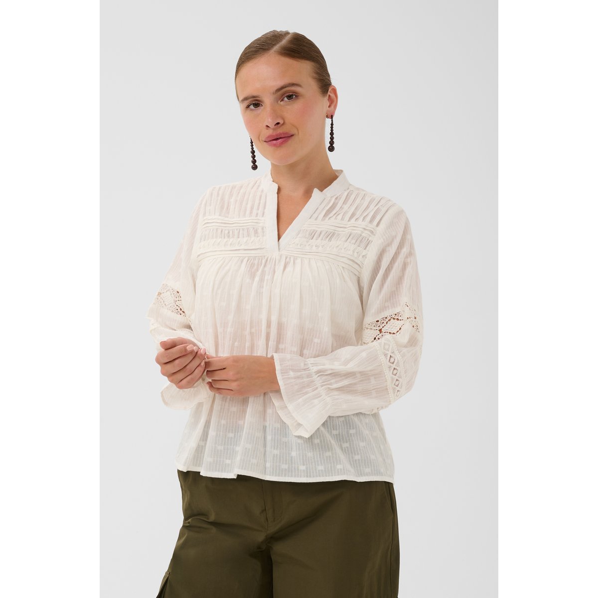 Chemise à manches longues blanc spring gardenia, CULTURE