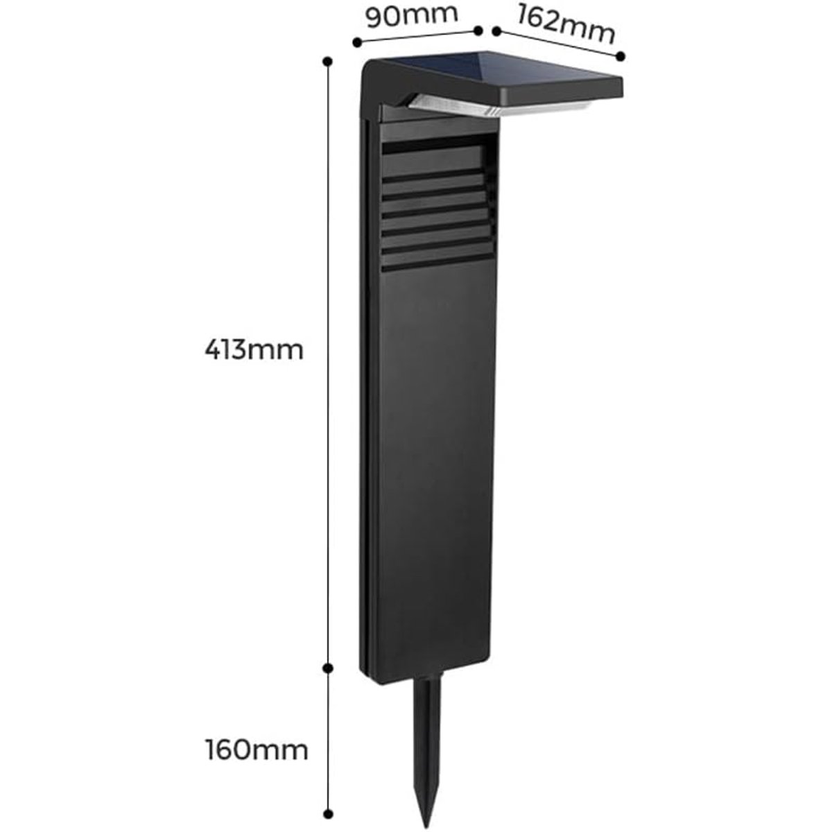 Lot de 2 Potelets solaires 2x OSTRY noir, LUMISKY