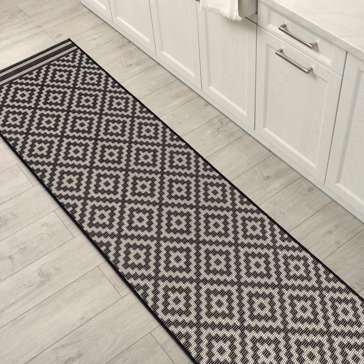 Tapis de couloir intérieur extérieur LOBBY gris, NOVATREND