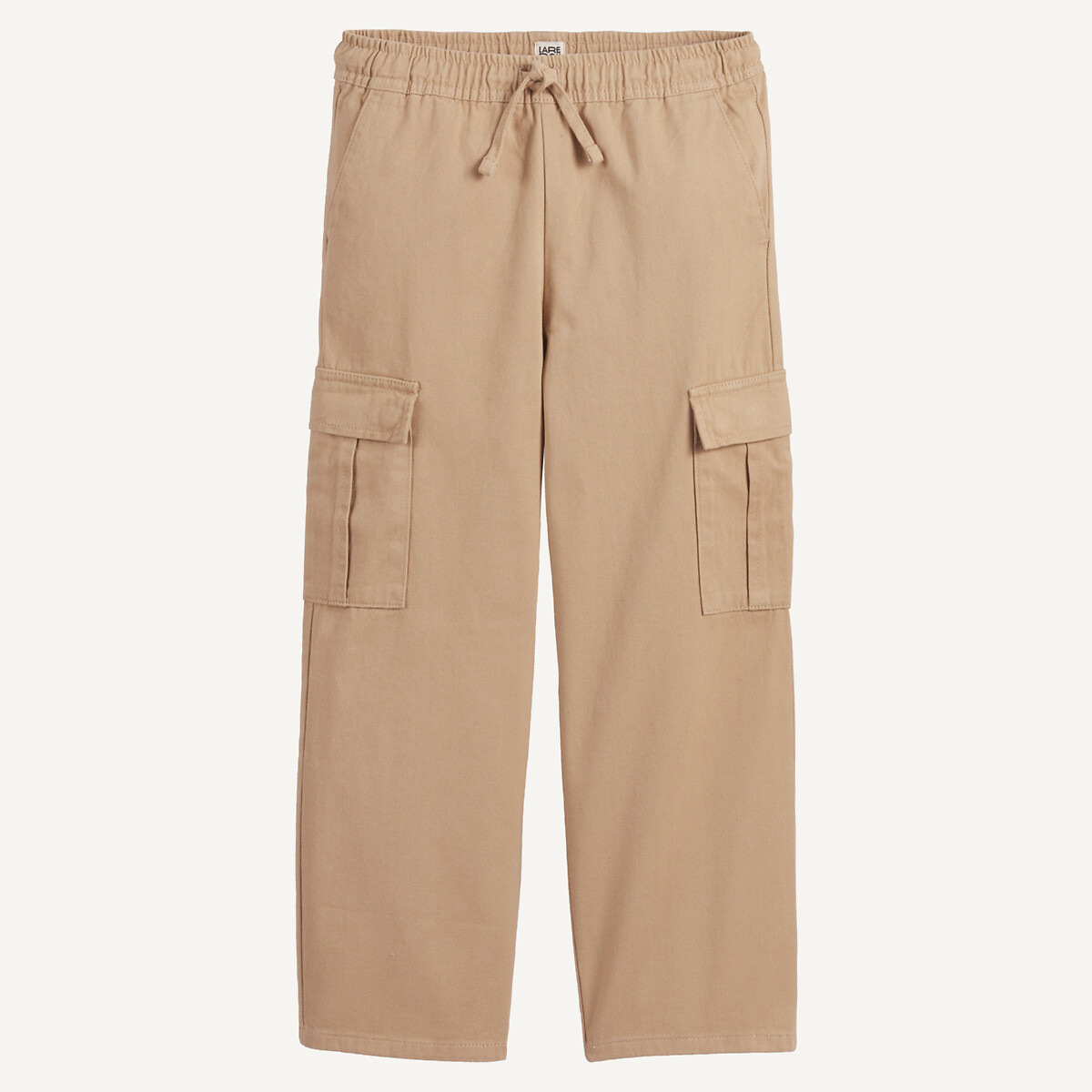 Pantalon cargo avec taille élastiquée beige, LA REDOUTE COLLECTIONS