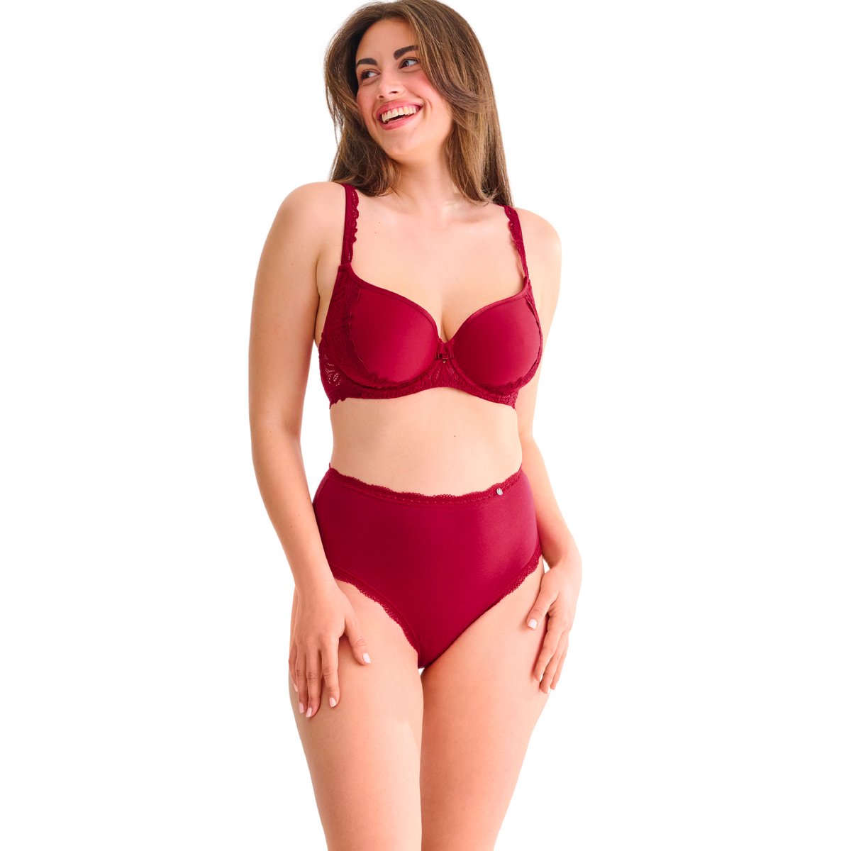 Culotte échancré taille haute EVERYDAY rouge, LISCA