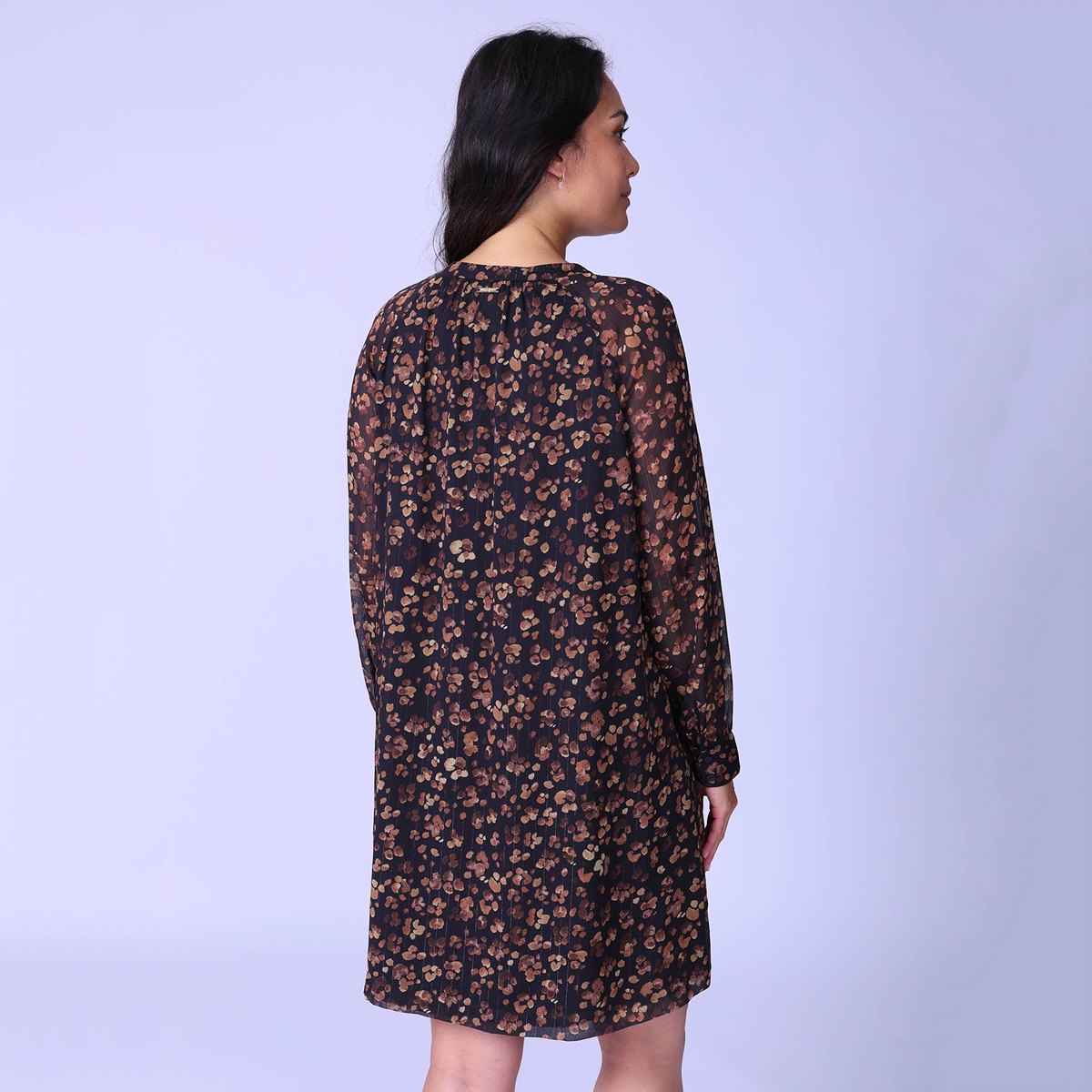 Robe mini imprimée noir, MISE AU GREEN