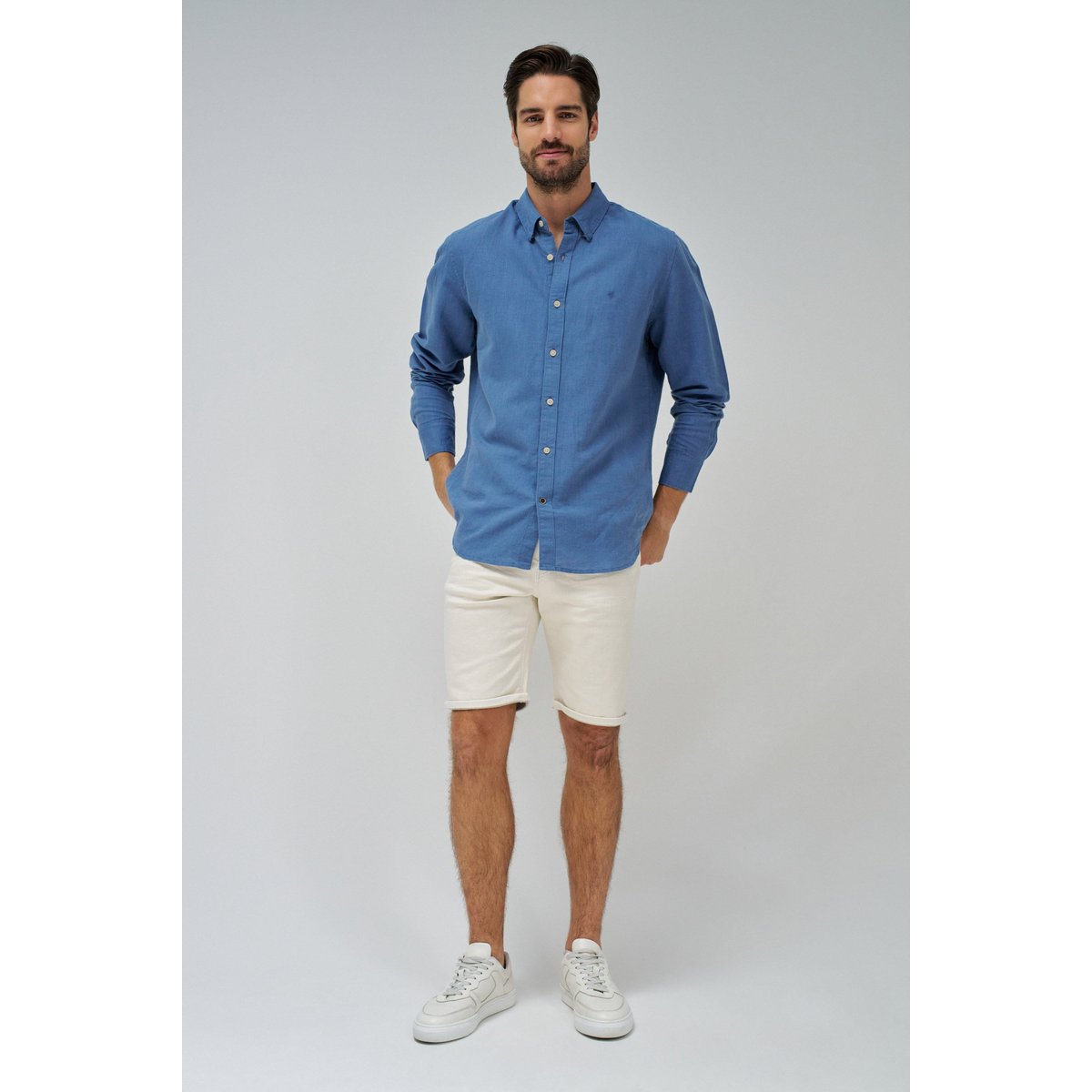 SHORT EN DENIM COLORÉ S-ACTIV ecru, SALSA JEANS