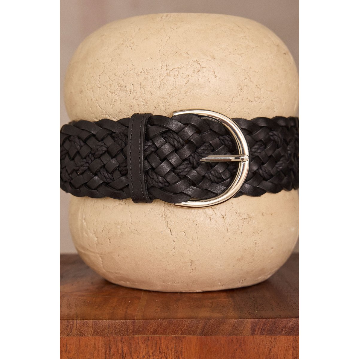 Ceinture en 100% cuir ELIE noir, Maison 123
