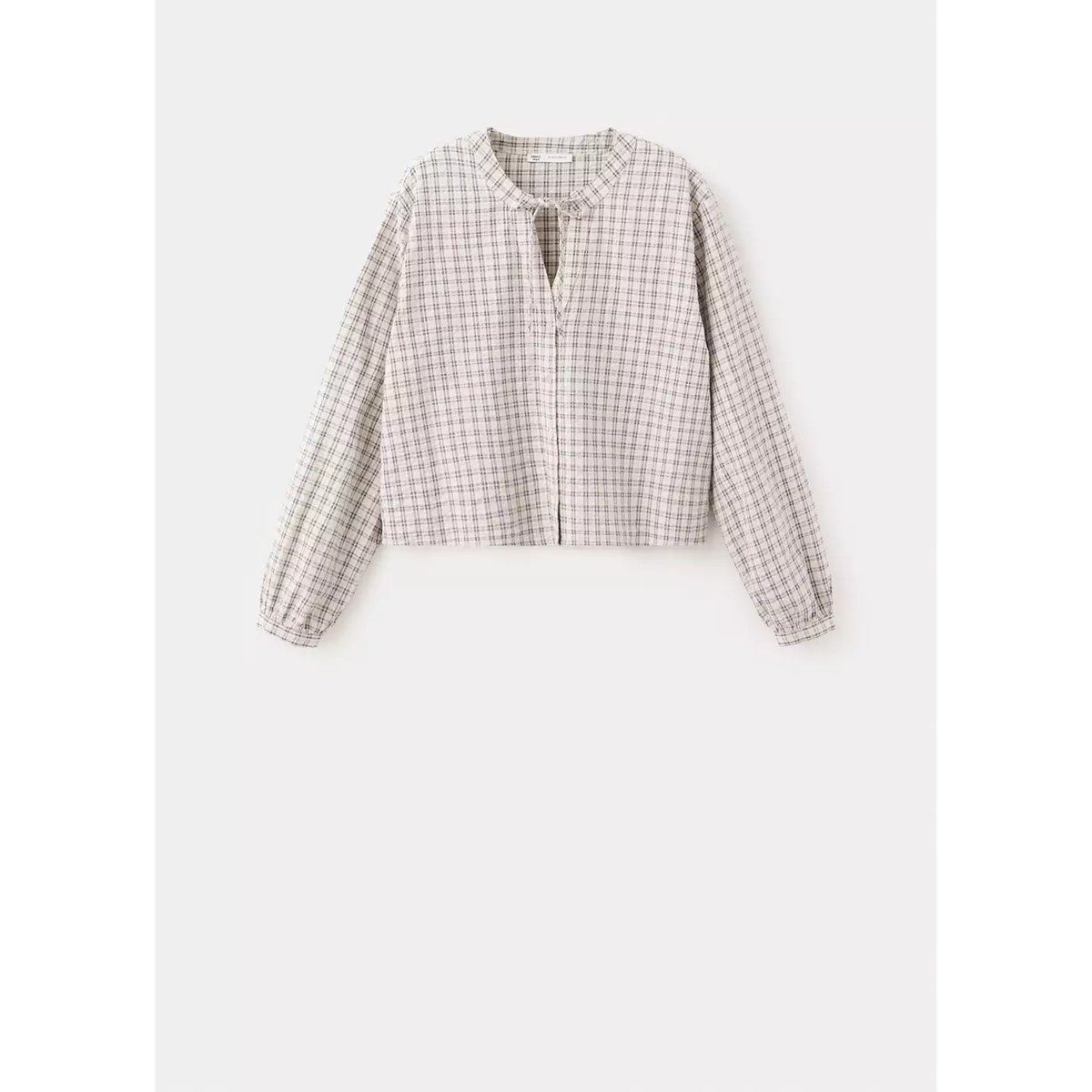Blouse coton col à volant blanc cassé, MANGO TEEN