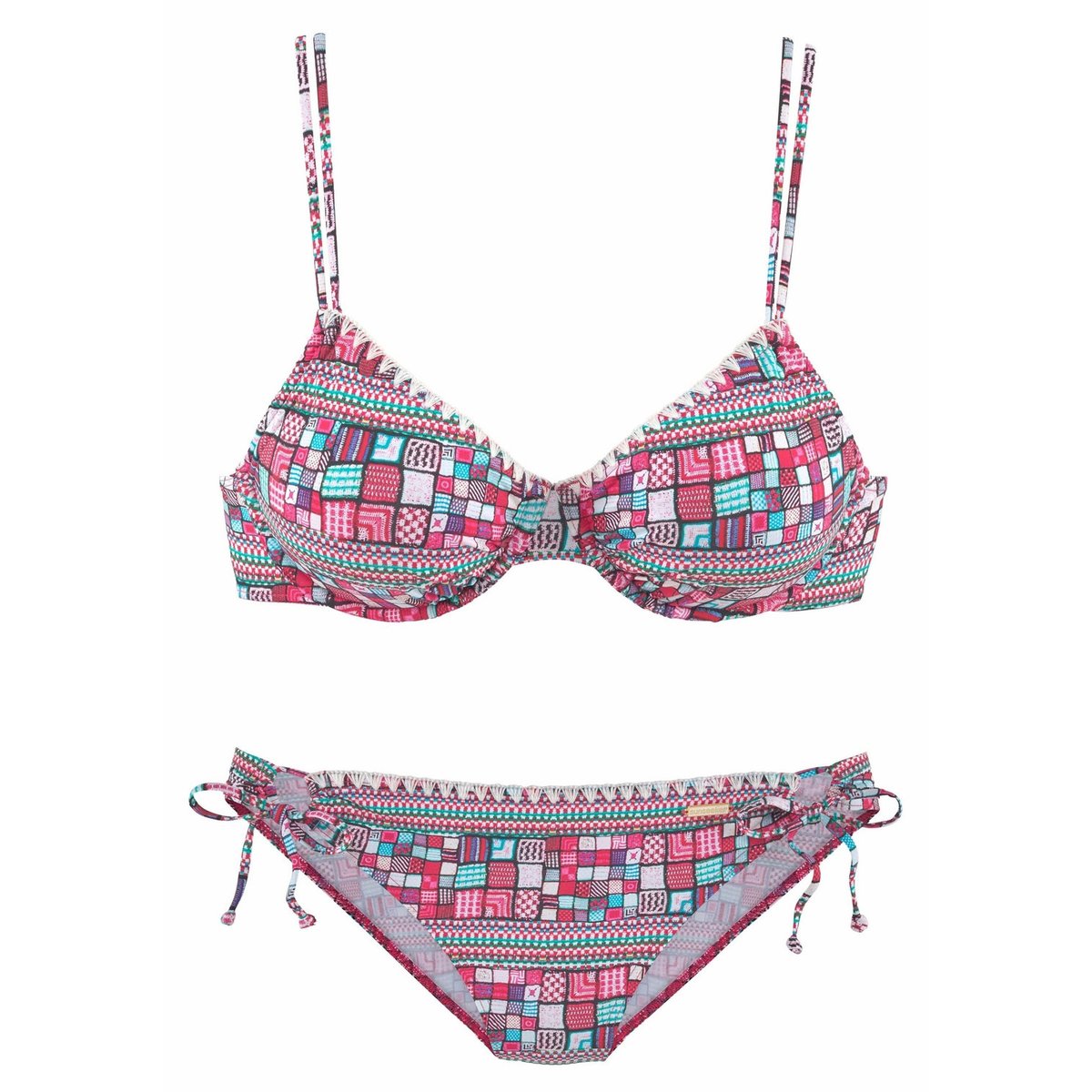 Ensemble 2 pièces armaturé Cross rose, LASCANA