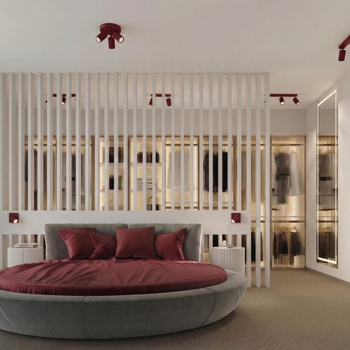 Applique murale Aluminium Bourgogne GU10 1 Karbon bourgogne, EDEN