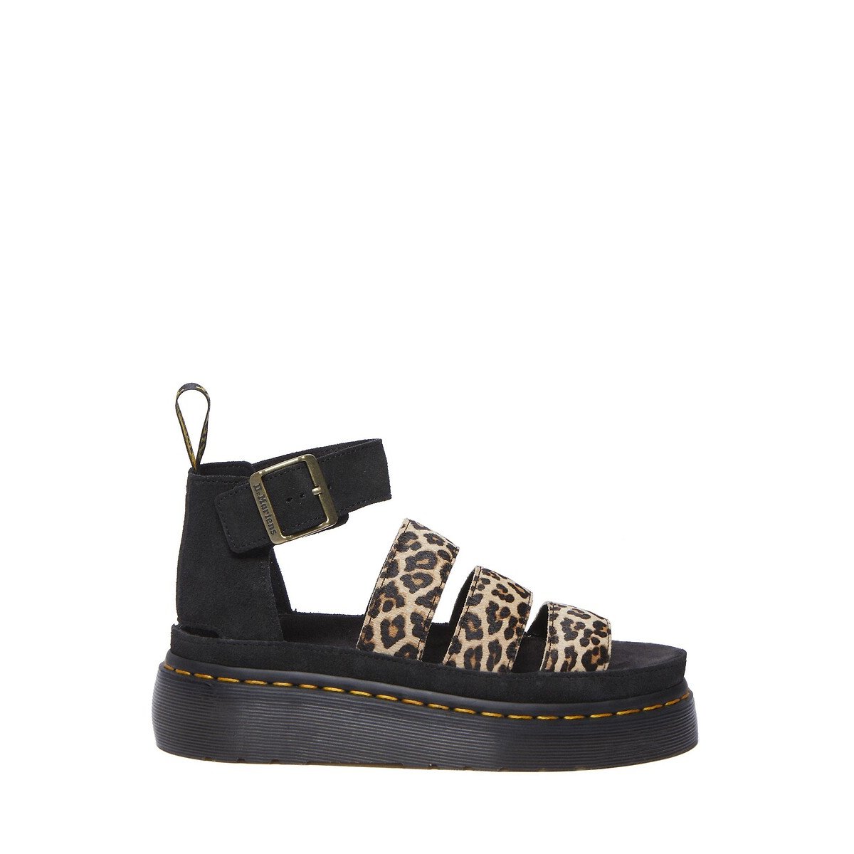 Clarissa II Quad Leather Platform Sandals leopard print/black, DR. MARTENS