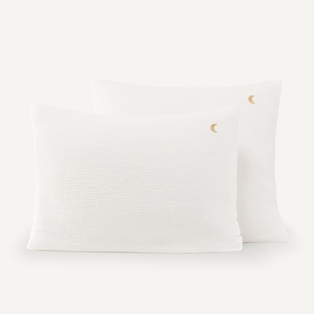 Taie d'oreiller gaze de coton biologique, Cuddly blanc ecume, AM.PM