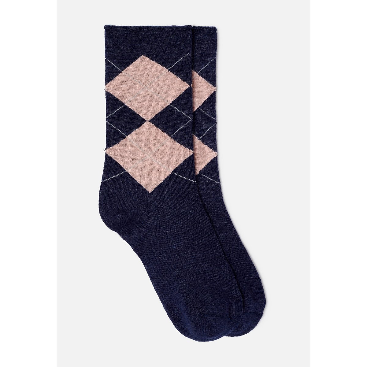 Paires de chaussettes losanges soie et thermolactyl - Lot de 2 rouge lot marine, DAMART