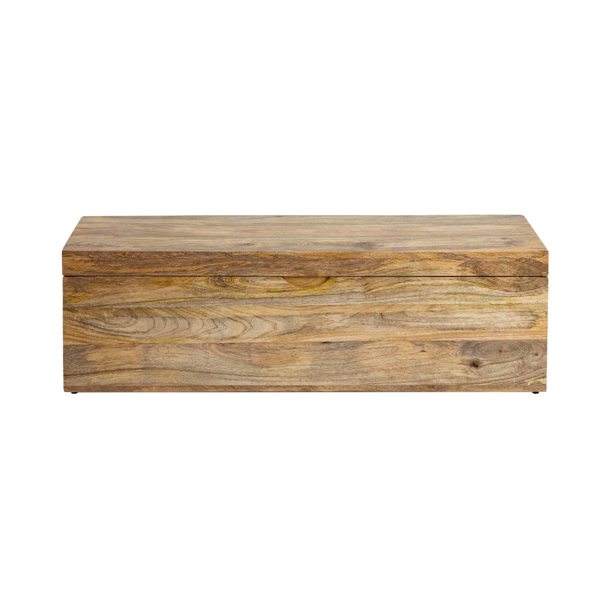 Coffre banc en bois de manguier BABETH bois clair, MADE IN MEUBLES
